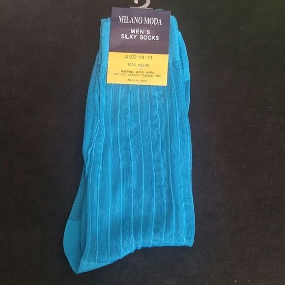 MEN'S FORTINO LANDI SILKY SHEER DRESS SOCK 10-13 - Picture 1 of 3